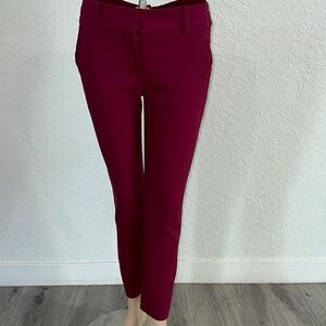 LOFT Dark Red Ankle Pants